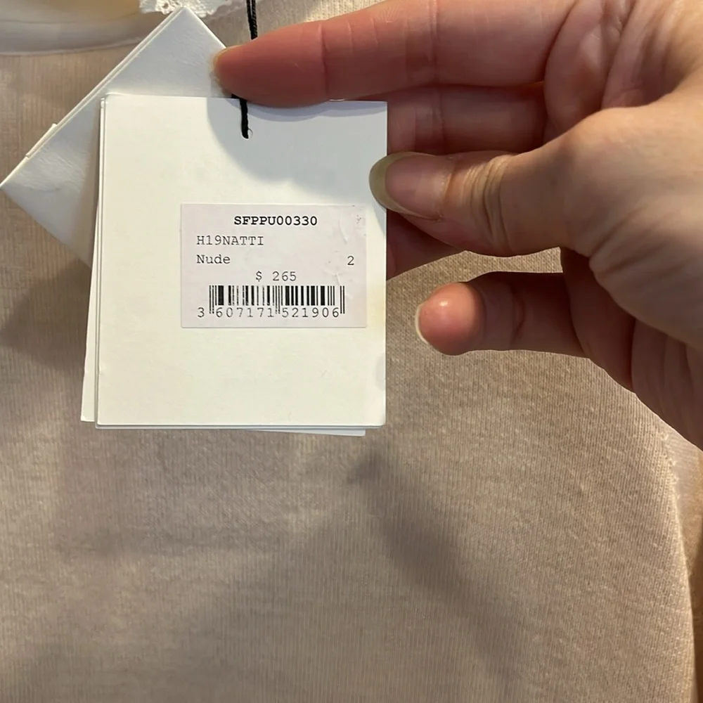 NWT Sandro Gorgeous Wool & Silk High Neck Knit Pearl Cuff sz 2/M - Picture 5 of 6